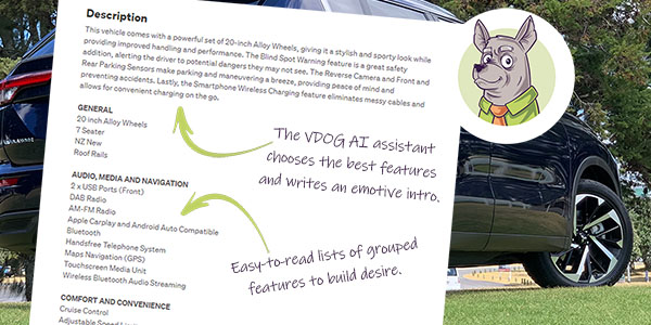 vdog vehicle descriptions