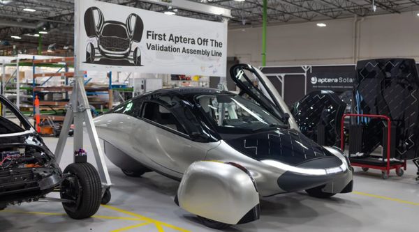 Aptera three-wheeled electric vehicle