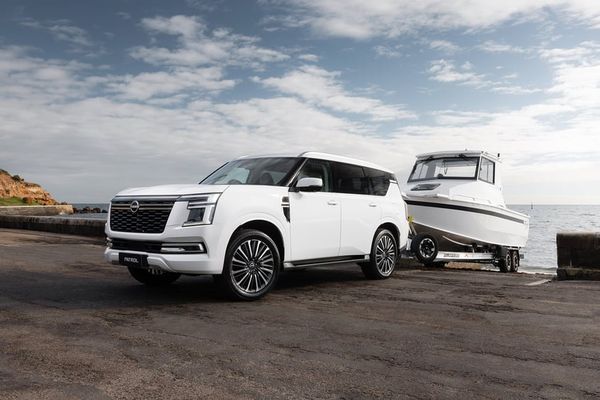 Nissan Patrol towing a boat